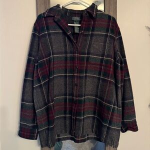 Ralph Lauren Tartan Wool Shirt in Red and Green
